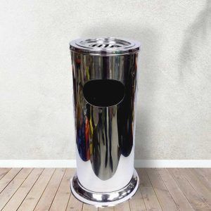 Stainless Steel Dustbin With Ashtray